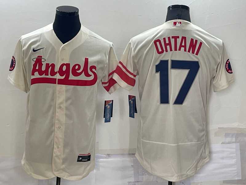 Angels 17 Shohei Ohtani Cream Nike 2022 City Connect Flexbase Jersey,We sell and wholesale Angels 17 Shohei Ohtani Cream Nike 2022 City Connect Flexbase Jersey on line form chian!
